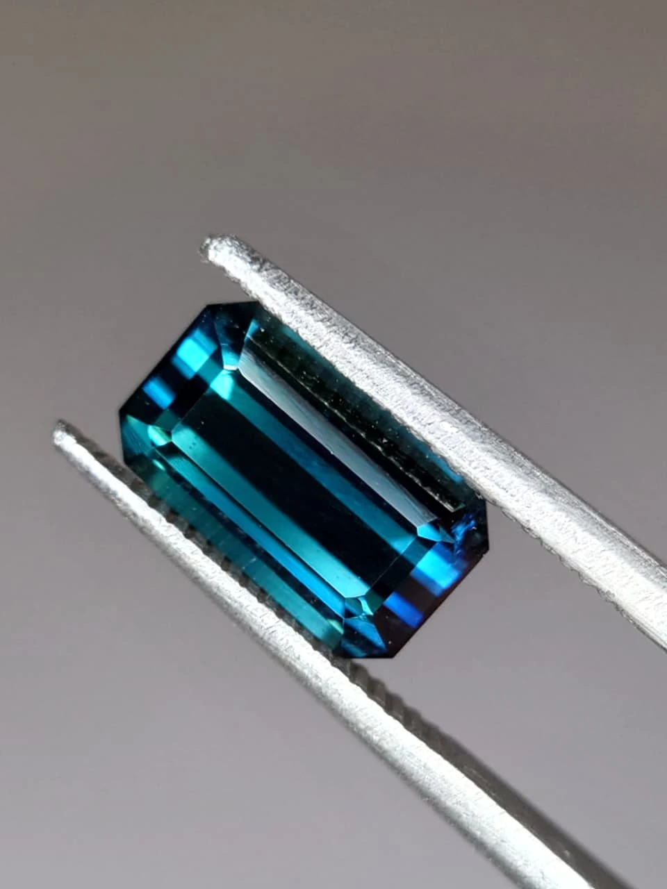 1.7ct Natural Emerald Cut Indicolite Tourmaline from Afghanistan — view 5